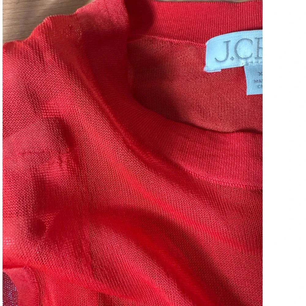 J.Crew‎ Gauzy sweater shell red XS NWT